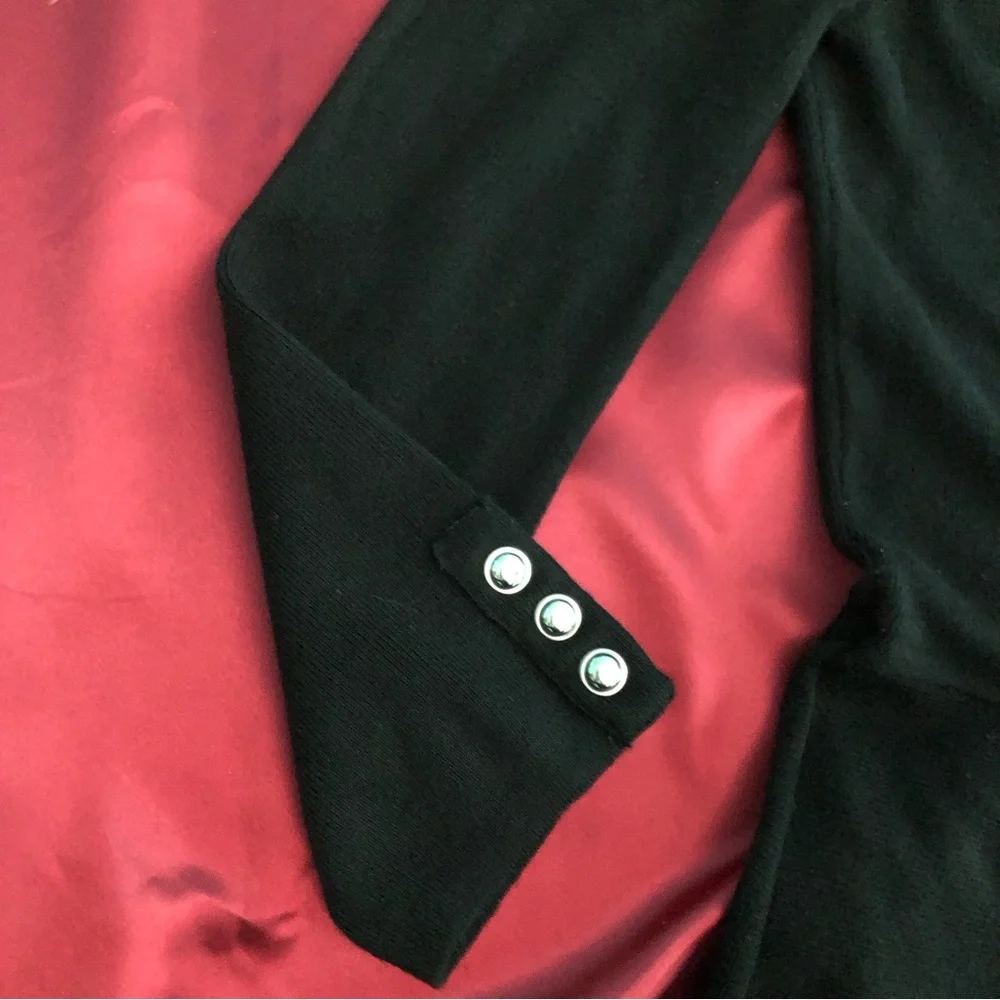 White House Black Market (WHBM) 3/4 Sleeve Button Detail Pullover Sweater Dress - Picture 6 of 9